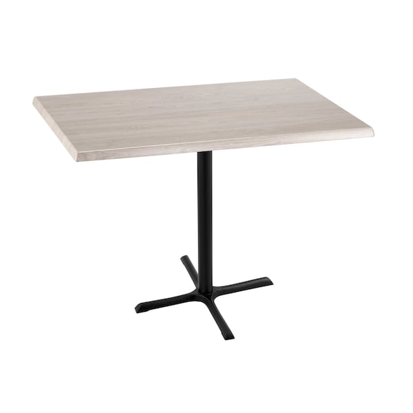 42" Tall OD211 Black Table Base 30" x 30" Foot 30" x 48" White Ash Top by the HollBar Stool Co.